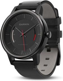 img 3 attached to Garmin Vívomove Classic - Black With Leather Band