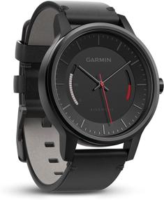 img 2 attached to Garmin Vívomove Classic - Black With Leather Band