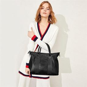 img 3 attached to 👜 S ZONE Satchels Handbags: Ideal Women's Shoulder Crossbody Handbags & Wallets in Stylish Satchel Designs