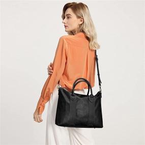 img 2 attached to 👜 S ZONE Satchels Handbags: Ideal Women's Shoulder Crossbody Handbags & Wallets in Stylish Satchel Designs