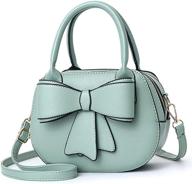 cute leather mini shoulder bag for women by bag wizard: bowknot handbag purse with top-handle totes satchel design for girls logo