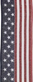 img 1 attached to Craig Bachman Imports Red, White, Blue Stars/Stripes Ribbon - 2.5&#34; x 10yd: Multicolor Patriotic Ribbon