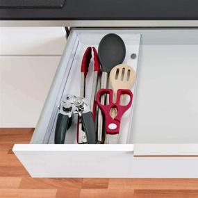 img 3 attached to 🗄️ Glad Plastic Drawer Storage Tray - Versatile Heavy-Duty Organizer for Home, Kitchen, Bath, Bedroom, and Office - Non-Slip Feet and Clear Design for Easy Organization - 15x6 Size