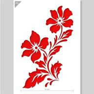 qbix wildflowers a5 flower stencil - two flowers - reusable kids friendly diy stencil for painting, baking, crafts, wall, furniture logo