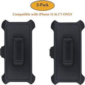 img 3 attached to 📱 AlphaCell Holster Belt Clip Replacement for OtterBox Defender Series Case – Compatible with Apple iPhone 11 (6.1") ONLY – 2 Pack