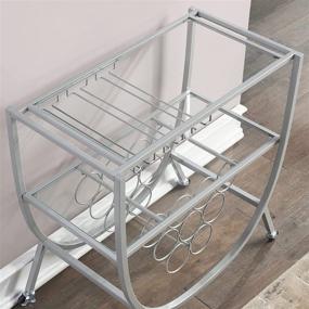 img 2 attached to 🛒 FirsTime & Co. Silver Catalina Rounded Bar Cart: Stylish Metal Cart, 29.25 x 16 x 29.75 inches