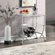 🛒 firstime & co. silver catalina rounded bar cart: stylish metal cart, 29.25 x 16 x 29.75 inches logo