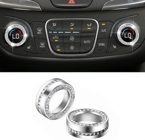 img 4 attached to 🚗 CARFIB for Chevrolet Chevy Equinox: Stylish Bling Accessories - 2 Pack, Zinc Rhinestone Silver, AC Knobs Decals Stickers - Interior Decor for 2018-2021 Men & Women