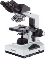 🔬 amscope b490b compound binocular microscope: high-resolution optics, 40x-2000x magnification, brightfield illumination, anti-mold, and more logo