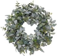 puleo international 22-inch flocked lambs ear wreath, green (1522-w22) - artificial décor for enhanced seo logo