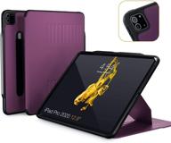 zugu case alpha case for 2020 ipad pro 12.9 inch - ultra slim protective purple cover with wireless apple pencil charging, magnetic stand, and sleep/wake functionality logo