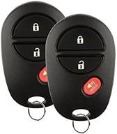 2 pack discount keyless replacement car remote key fob for toyota tacoma tundra sequoia highlander gq43vt20t logo