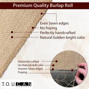 img 1 attached to 🍃 Toucan Lifestyle Natural Burlap Table Runner