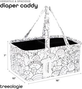 img 2 attached to 👶 Portable Baby Diaper Caddy Organizer for Nursery Changing Table - Car Storage Bin Tote Bag for Nappy, Diapers, and Wipes - Newborn Shower Gift for Girls and Boys - Travel-Friendly Station