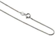 elegant sterling silver 1mm box chain: the perfect accessory for any occasion logo