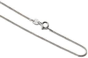 img 1 attached to Elegant Sterling Silver 1mm Box Chain: The Perfect Accessory for Any Occasion