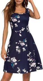 img 2 attached to FENSACE Hawaiian Summer Sundress Floral 81 Women's Clothing