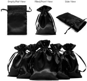 img 3 attached to Knitial Premium Black Super Soft Satin Bags - 4x6 Inches, Pack of 50: Luxurious Storage Solution