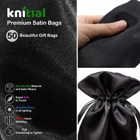 img 2 attached to Knitial Premium Black Super Soft Satin Bags - 4x6 Inches, Pack of 50: Luxurious Storage Solution