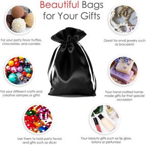 img 1 attached to Knitial Premium Black Super Soft Satin Bags - 4x6 Inches, Pack of 50: Luxurious Storage Solution