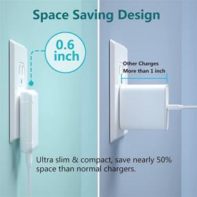 img 1 attached to 🔌 Costyle Slim Flat USB Wall Charger: 2 Pack, 18W GaN Tech Fast Charge 3.0, Foldable Plug, Compatible for Samsung Galaxy S10 S9, iPhone 11 Xs XR X, Wireless Charger (White)