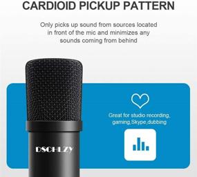 img 2 attached to High-Quality USB Streaming Podcast PC Microphone Kit - Professional Computer Mic with 192kHz/24bit Studio Cardioid Condenser, Sound Card, Desktop Stand, Shock Mount, and Pop Filter - Ideal for Skype, YouTubers, and Content Creators (Black)