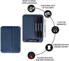 img 3 attached to 🔒 Optimal Protection with Pocket Minimalist Leather Wallet - Ultimate Men's Accessories for RFID Blocking