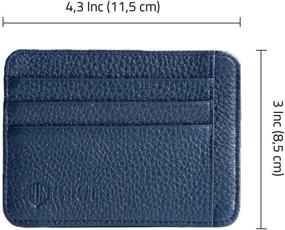 img 1 attached to 🔒 Optimal Protection with Pocket Minimalist Leather Wallet - Ultimate Men's Accessories for RFID Blocking