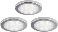 💡 bazz u16003wd linkable under-cabinet puck lights, efficient led, easy surface installation, plug-in, energy saving, 3-in, white, 3 piece логотип