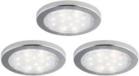 img 4 attached to 💡 Bazz U16003WD Linkable Under-Cabinet Puck Lights, Efficient LED, Easy Surface Installation, Plug-in, Energy Saving, 3-in, White, 3 Piece