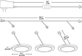 img 1 attached to 💡 Bazz U16003WD Linkable Under-Cabinet Puck Lights, Efficient LED, Easy Surface Installation, Plug-in, Energy Saving, 3-in, White, 3 Piece