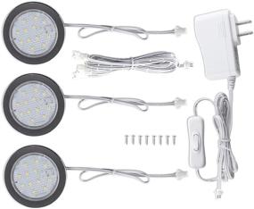 img 2 attached to 💡 Bazz U16003WD Linkable Under-Cabinet Puck Lights, Efficient LED, Easy Surface Installation, Plug-in, Energy Saving, 3-in, White, 3 Piece