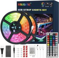 🌈 32.8ft rgb led strip lights for bedroom - color changing led lights with remote controller for home, party, tv, diy decoration логотип