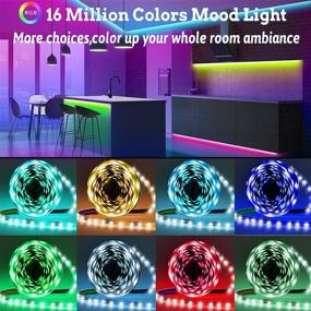 img 3 attached to 🌈 32.8FT RGB Led Strip Lights for Bedroom - Color Changing Led Lights with Remote Controller for Home, Party, TV, DIY Decoration