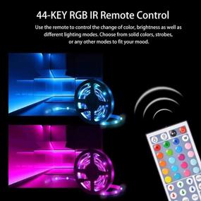 img 2 attached to 🌈 32.8FT RGB Led Strip Lights for Bedroom - Color Changing Led Lights with Remote Controller for Home, Party, TV, DIY Decoration