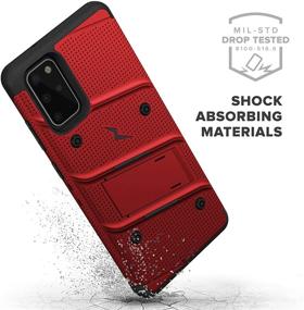 img 1 attached to 📱 ZIZO Bolt Series for Galaxy S20 Plus Case - Red: Kickstand Holster Lanyard Included