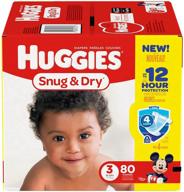 👶 huggies snug and dry diapers: size 3 - 80 ct - ultimate comfort and protection logo