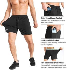 img 3 attached to 🏋️ BROKIG Men's Lightweight Gym Shorts with Pockets - Quick Dry Running Athletic Workout Shorts for Men: Boost Your Fitness Performance!