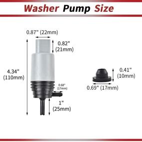 img 1 attached to Насос омывателя лобового стекла OTUAYAUTO 67126934159 - замена на BMW 525i, 328i, 325xi, 325i, M3, M5, M6 - насос жидкости для омывания с уплотнителем