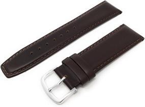 img 4 attached to 👨 Authentic Italian Leather Watchband: Stylish Brown Men's Watches for a Distinguished Look