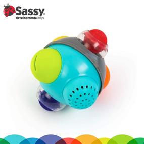 img 2 attached to 🛁 Sassy Bath Toy: STEM Rain Shower Bath Ball for Babies 6+ Months