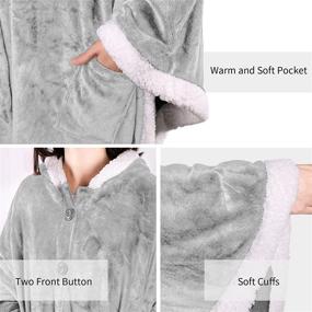 img 2 attached to Bafeil Wearable Blanket Sweatshirt Oversized Bedding in Blankets & Throws