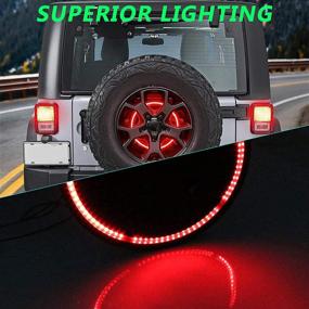 img 1 attached to 🚦 BLIAUTO Spare Tire Brake Light for Jeep Wrangler: 3rd Third Brake Light, Red Light Compatible with 2007–2017 JK JKU TJL, 2018-2021 JL JLU