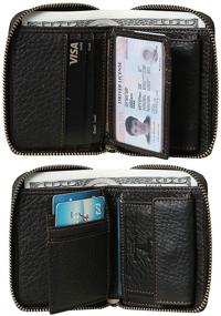 img 2 attached to RFID Blocking Bifold Zipper Wallet