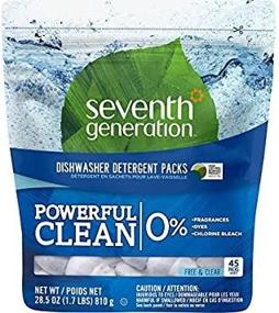 img 3 attached to 🌱 Seventh Generation Dishwasher Detergent Packs: Free & Clear - 45 Count, Powerful Cleaning