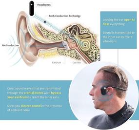 img 3 attached to 🎧 Black Tayogo Waterproof MP3 Player with Bone Conduction Bluetooth Headset for Swimming, APP Control Supported