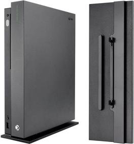 img 4 attached to Enhance Gaming Setup with eXtremeRate Vertical Console Stand for Xbox One X - Sleek Black Design