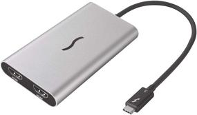 img 2 attached to 💎 High-Performance Sonnet Technologies TB3 Dhdmi TBL 3 to Dual HDMI 2.0 Adapter - premium Silver design!