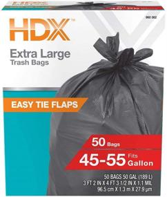 img 1 attached to HDX Black Trash 50 Count Packaging