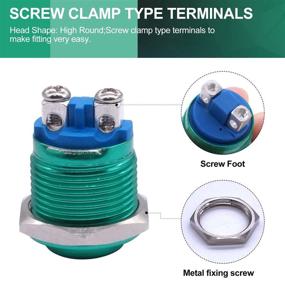 img 1 attached to Twidec / 16Mm Waterproof Green Metal Shell Momentary Raised Top Push Button Switch 3A/12~250V SPST 1NO Start Button For Car Modification Switch（Quality Assurance For 1 Years） M-16-G-G